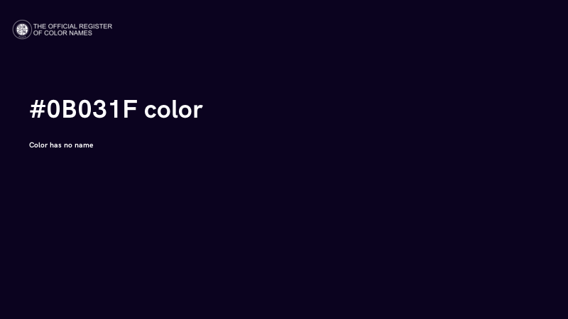 #0B031F color image