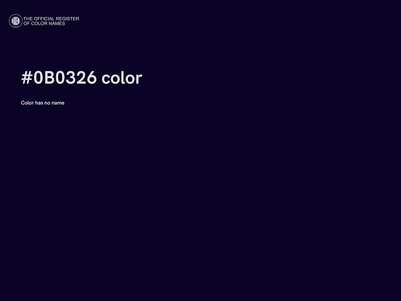 #0B0326 color image