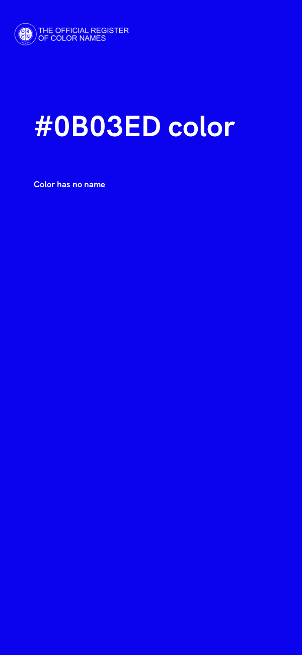 #0B03ED color image
