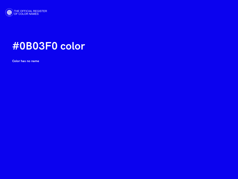 #0B03F0 color image