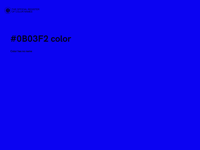 #0B03F2 color image