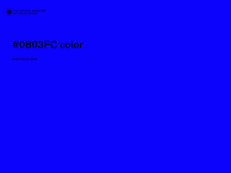 #0B03FC color image