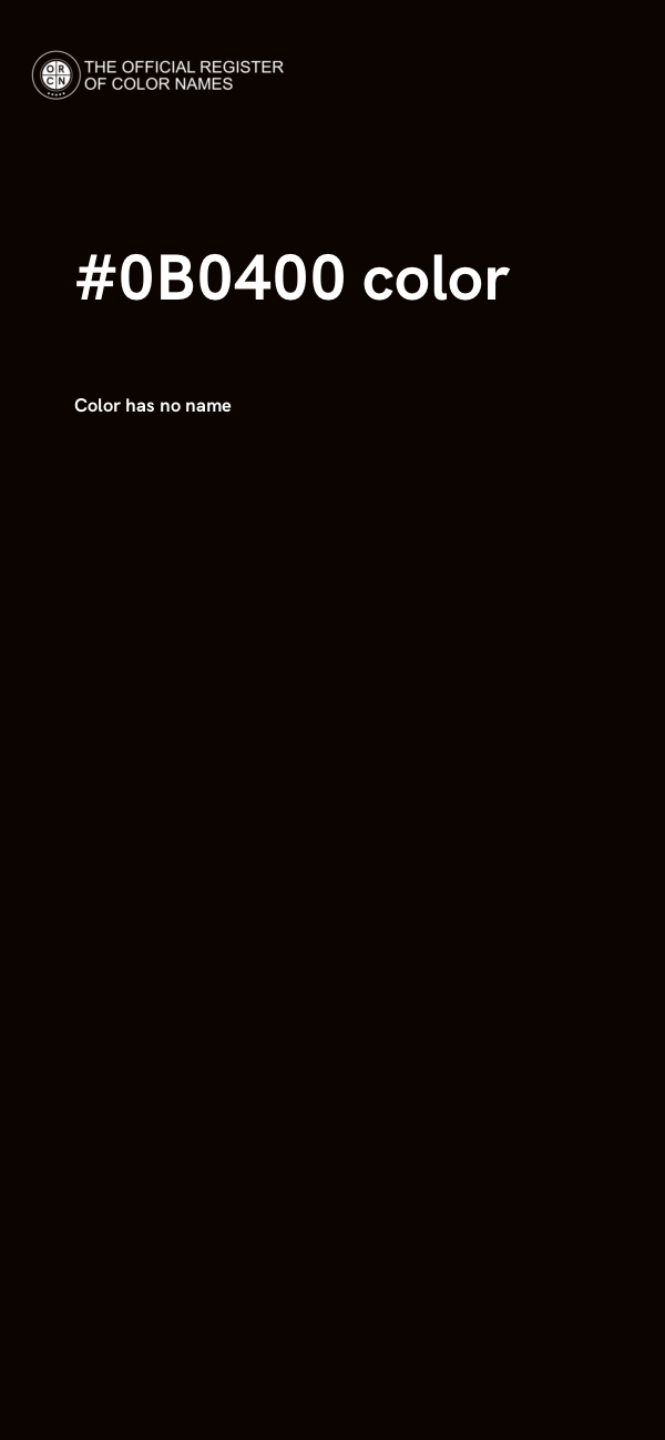 #0B0400 color image