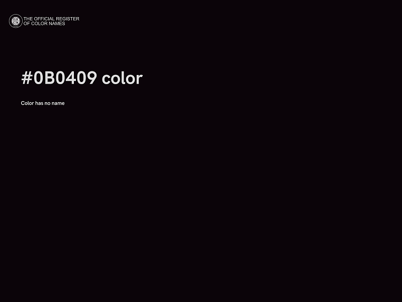 #0B0409 color image