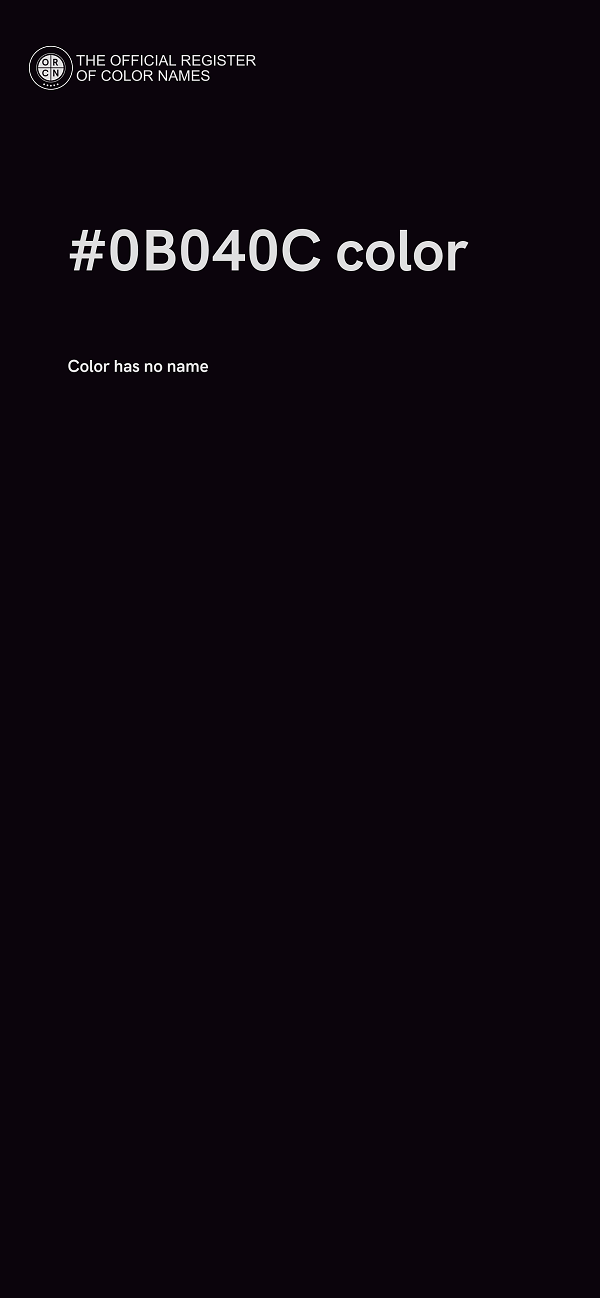 #0B040C color image