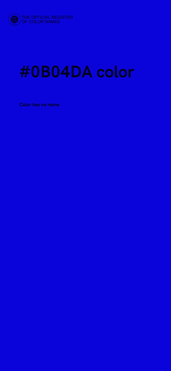 #0B04DA color image
