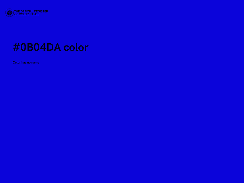 #0B04DA color image