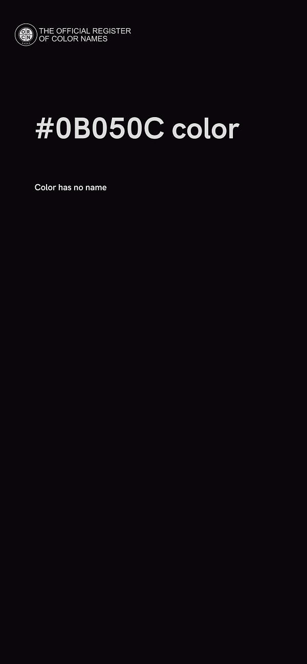 #0B050C color image