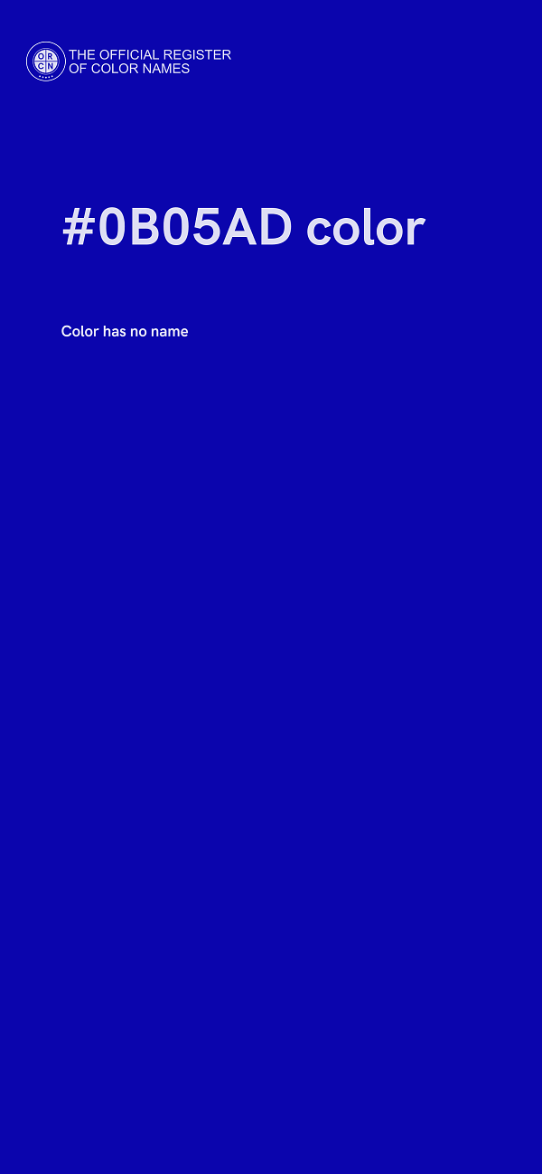 #0B05AD color image