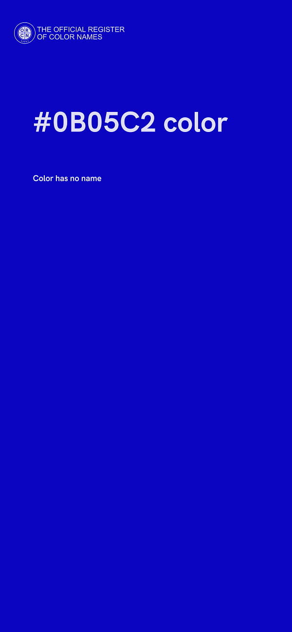 #0B05C2 color image