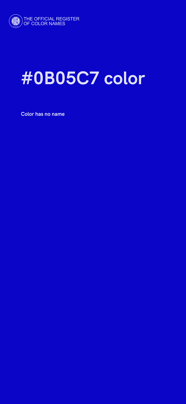 #0B05C7 color image