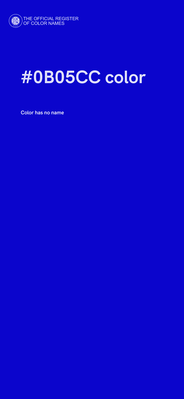 #0B05CC color image