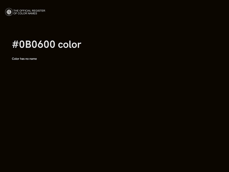 #0B0600 color image