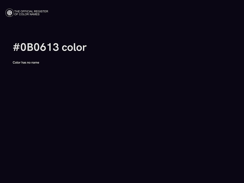 #0B0613 color image