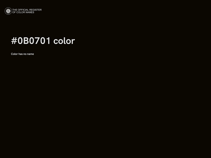 #0B0701 color image