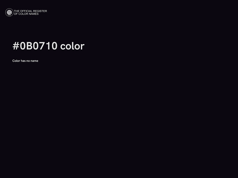#0B0710 color image