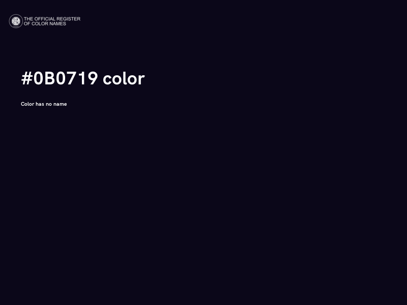 #0B0719 color image