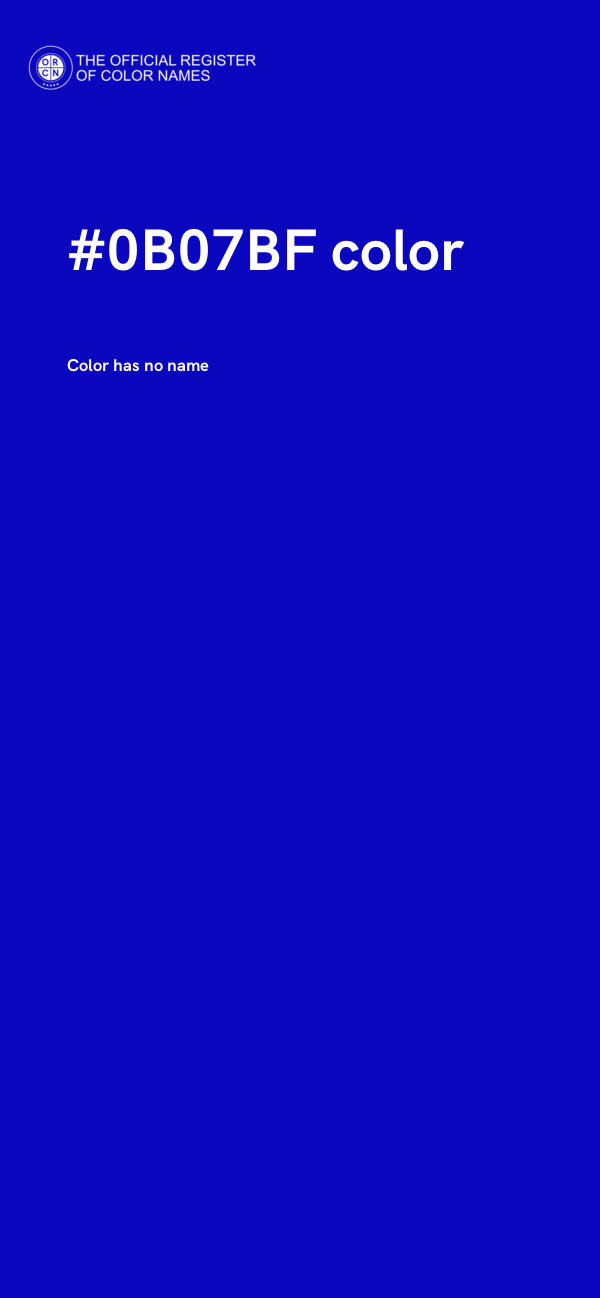 #0B07BF color image