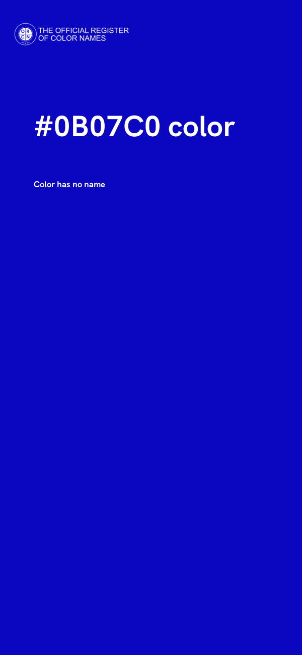 #0B07C0 color image