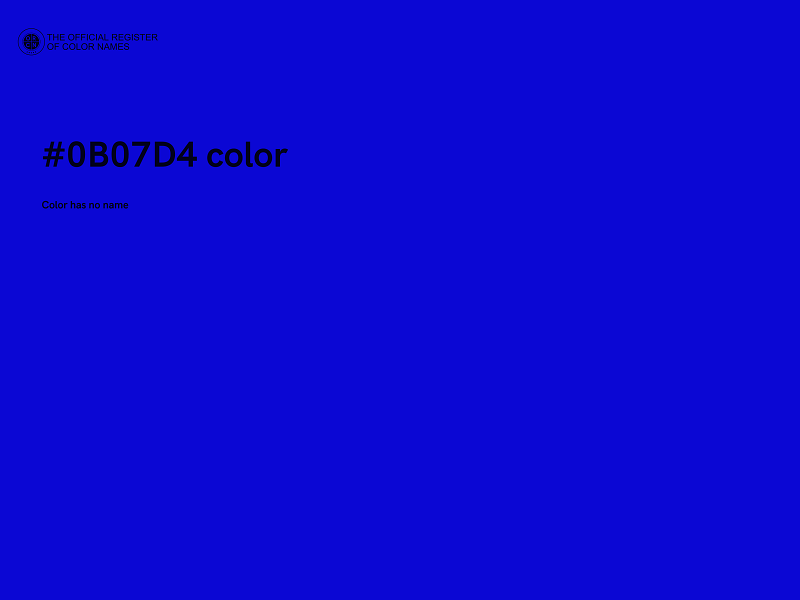 #0B07D4 color image