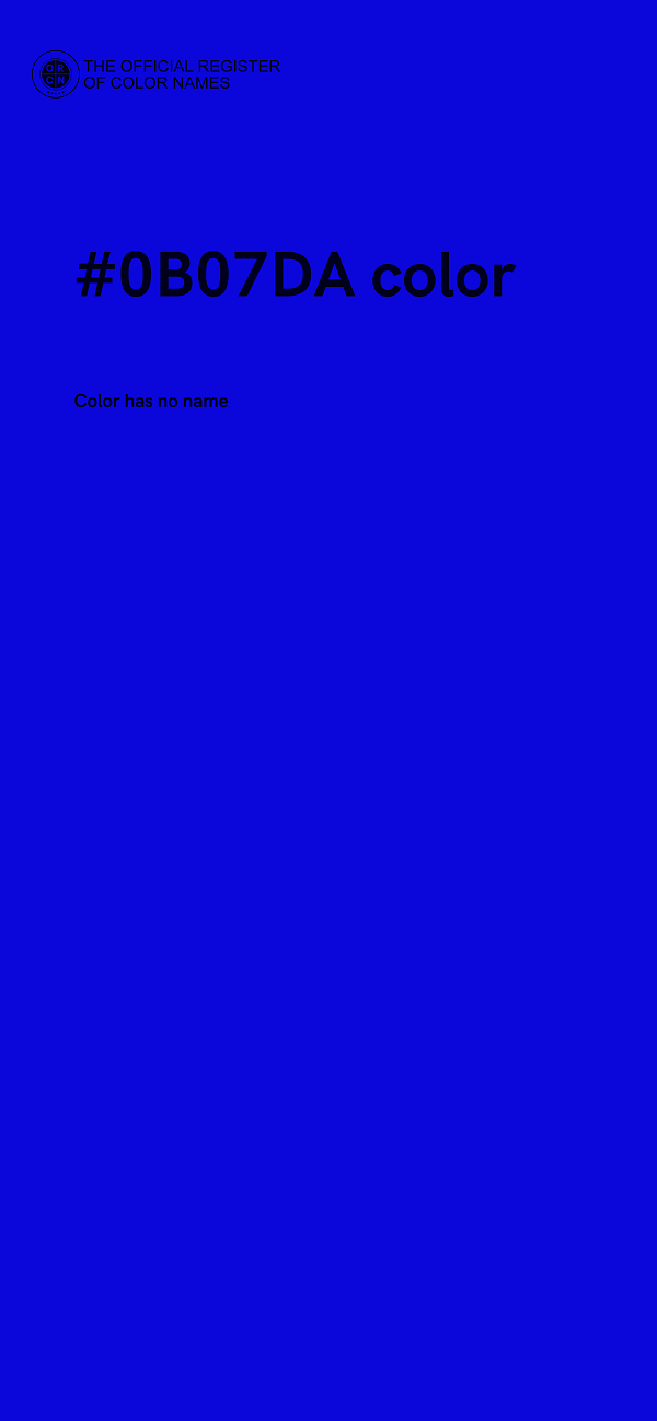 #0B07DA color image