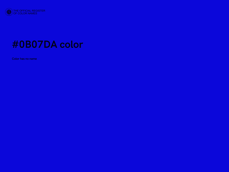 #0B07DA color image