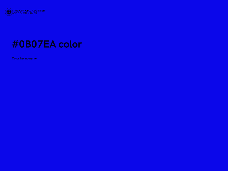 #0B07EA color image