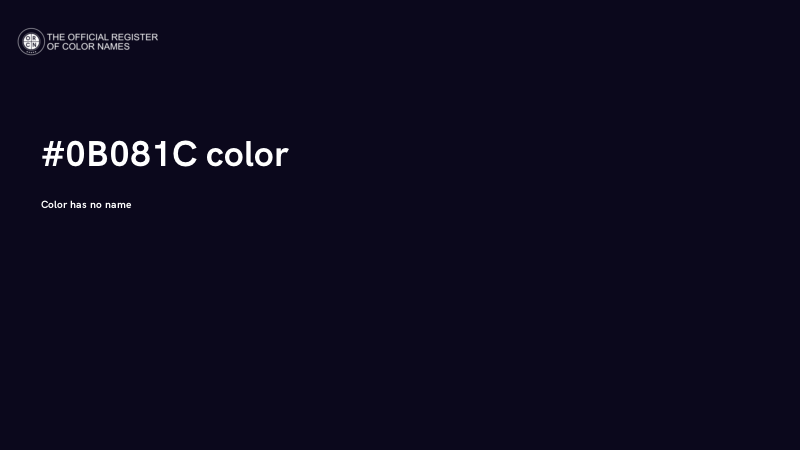 #0B081C color image