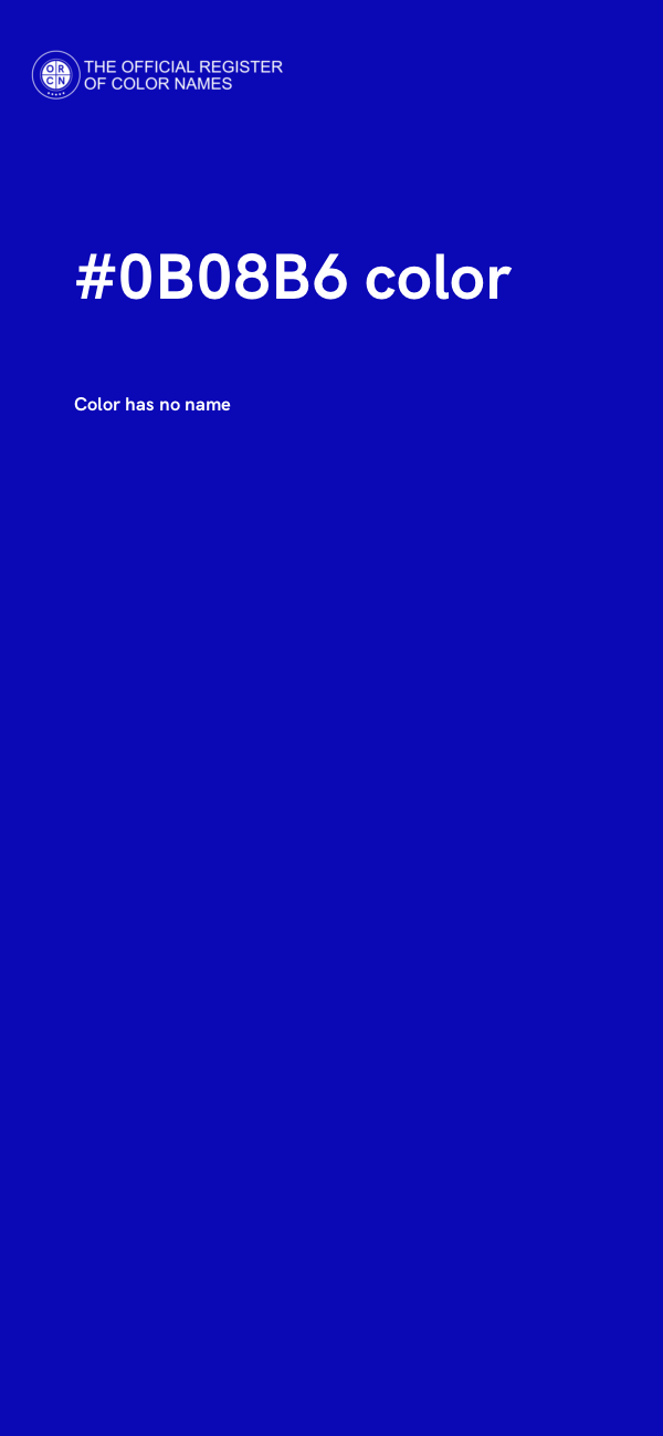 #0B08B6 color image