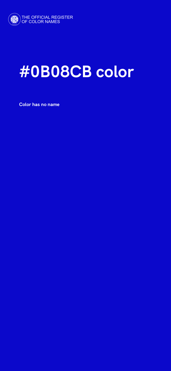 #0B08CB color image