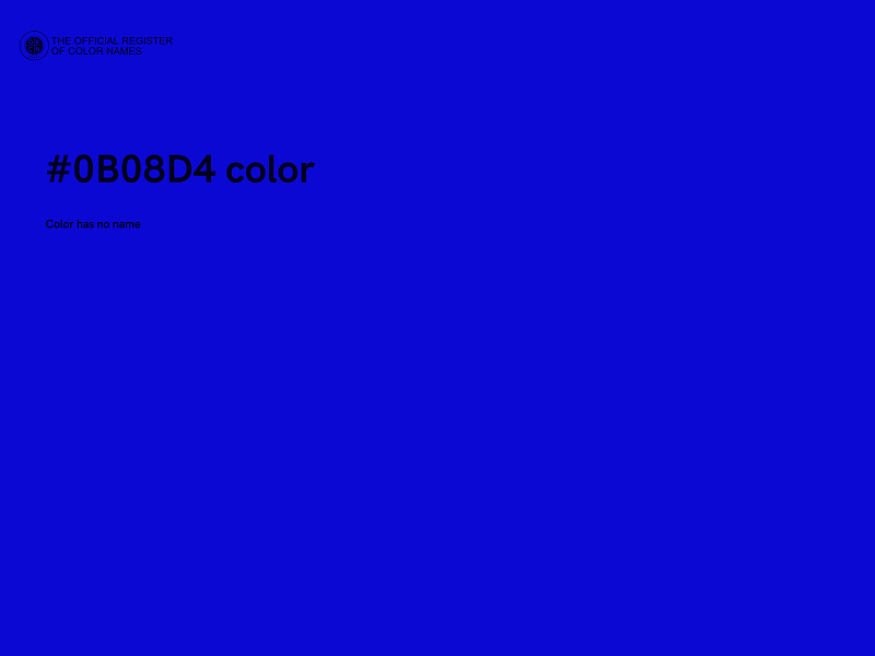#0B08D4 color image