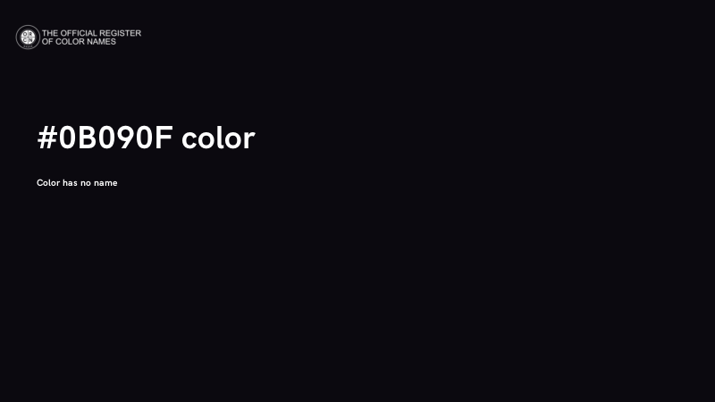 #0B090F color image