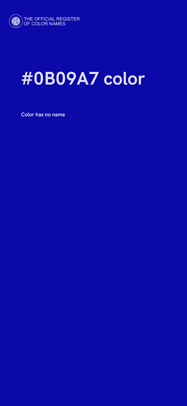 #0B09A7 color image