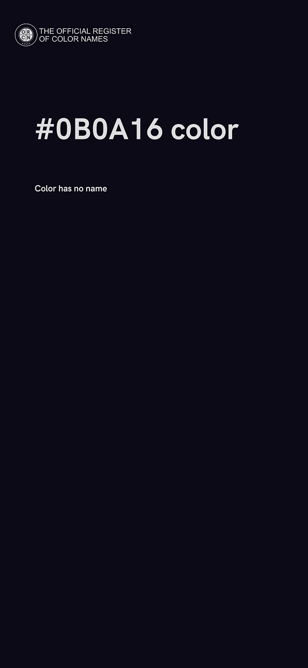 #0B0A16 color image