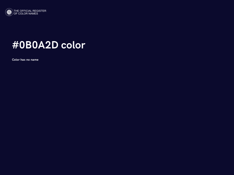 #0B0A2D color image
