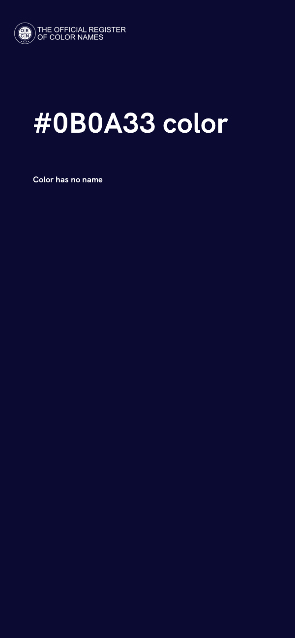 #0B0A33 color image