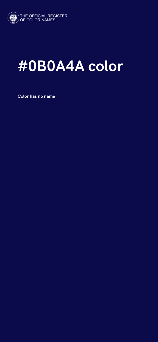 #0B0A4A color image
