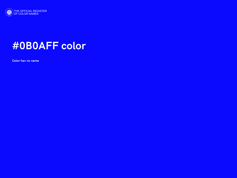 #0B0AFF color image