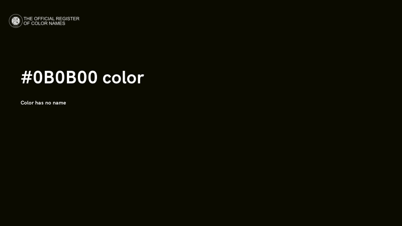 #0B0B00 color image