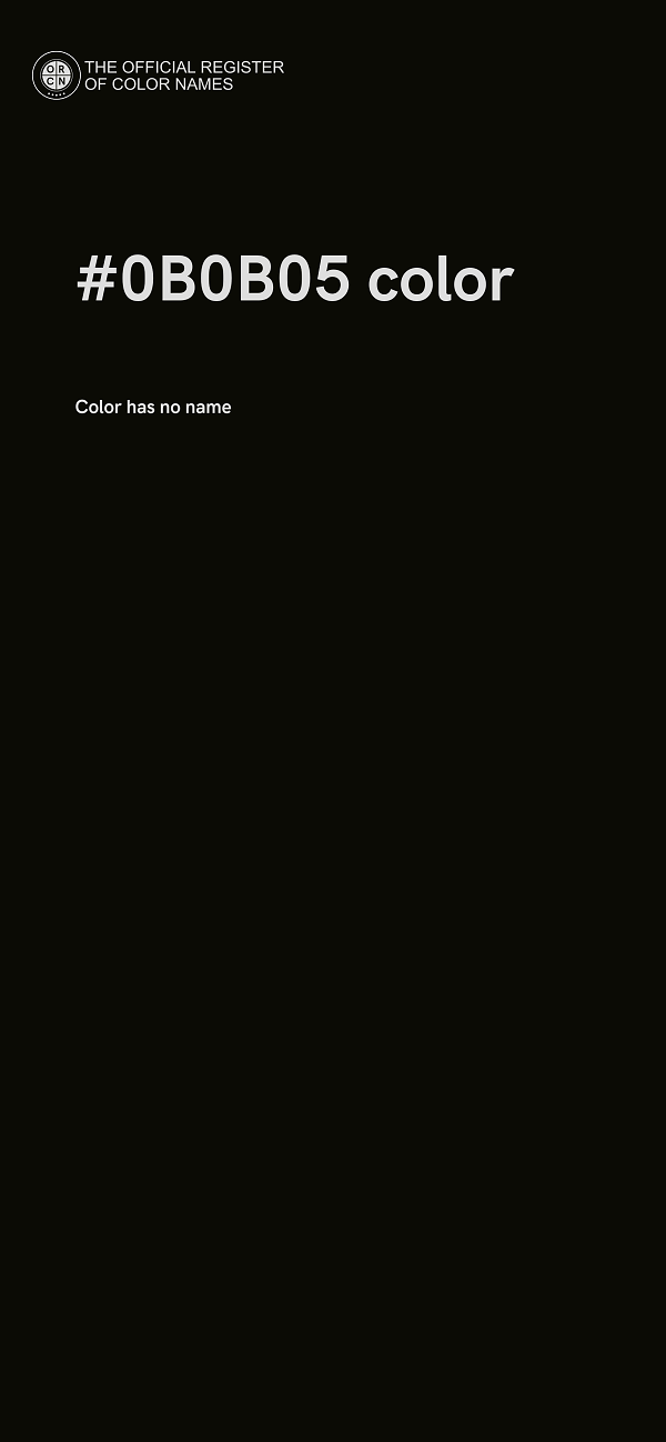 #0B0B05 color image