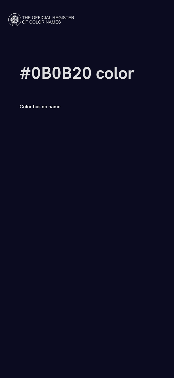 #0B0B20 color image