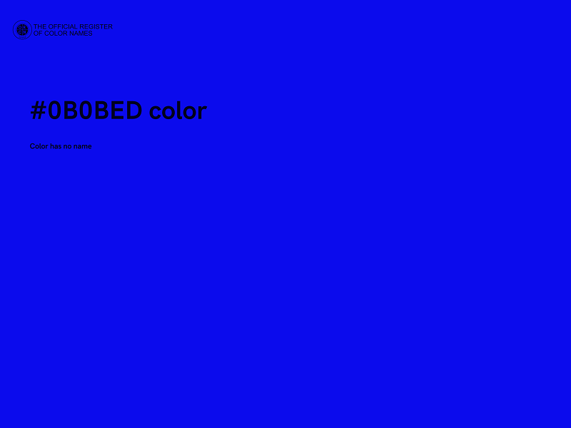 #0B0BED color image