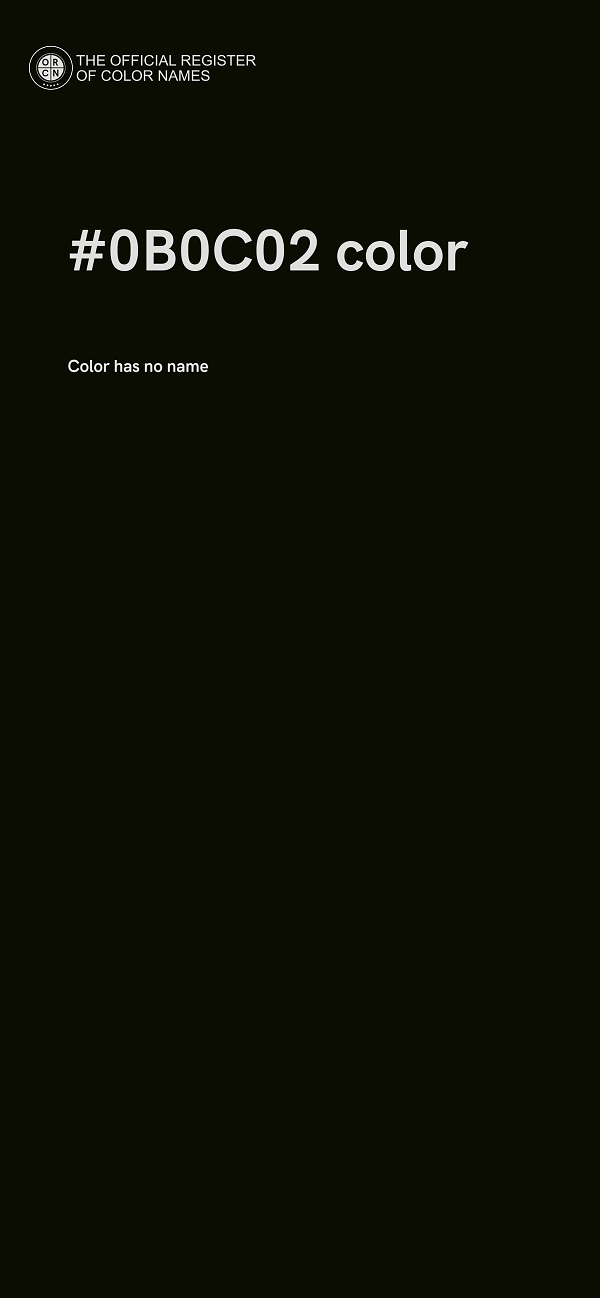 #0B0C02 color image
