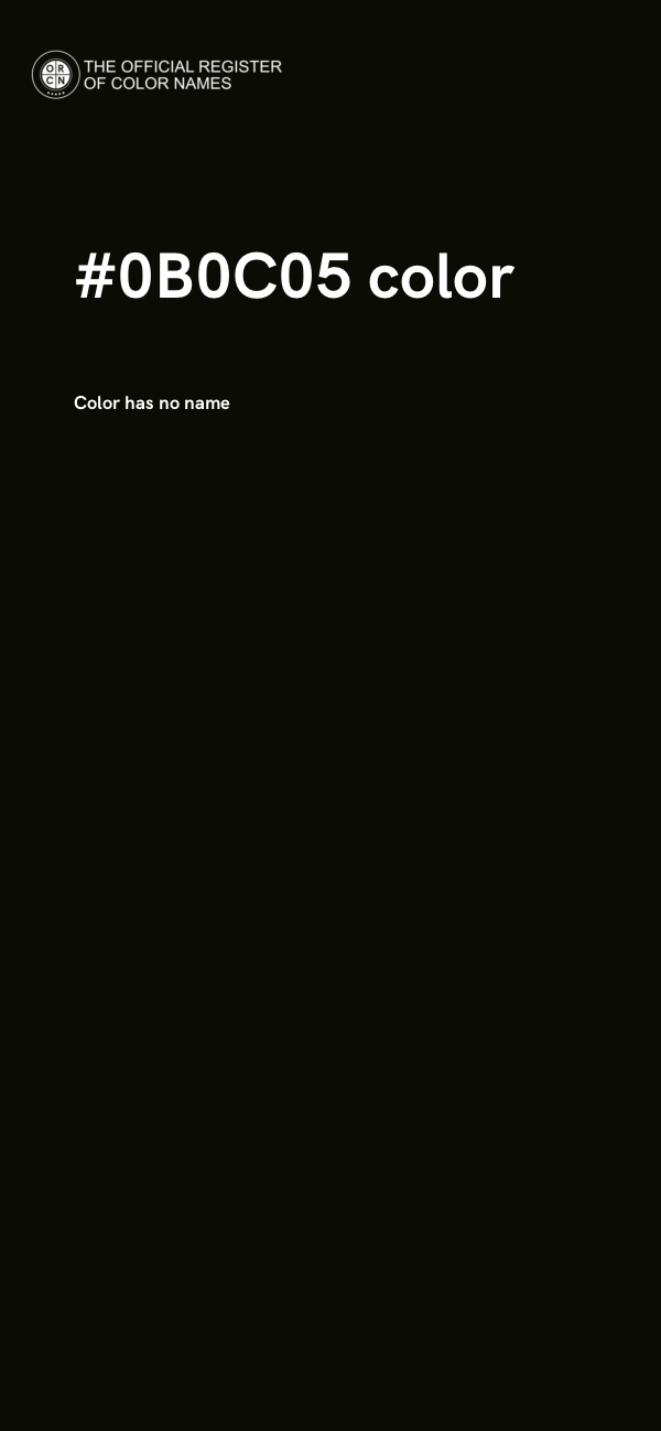#0B0C05 color image