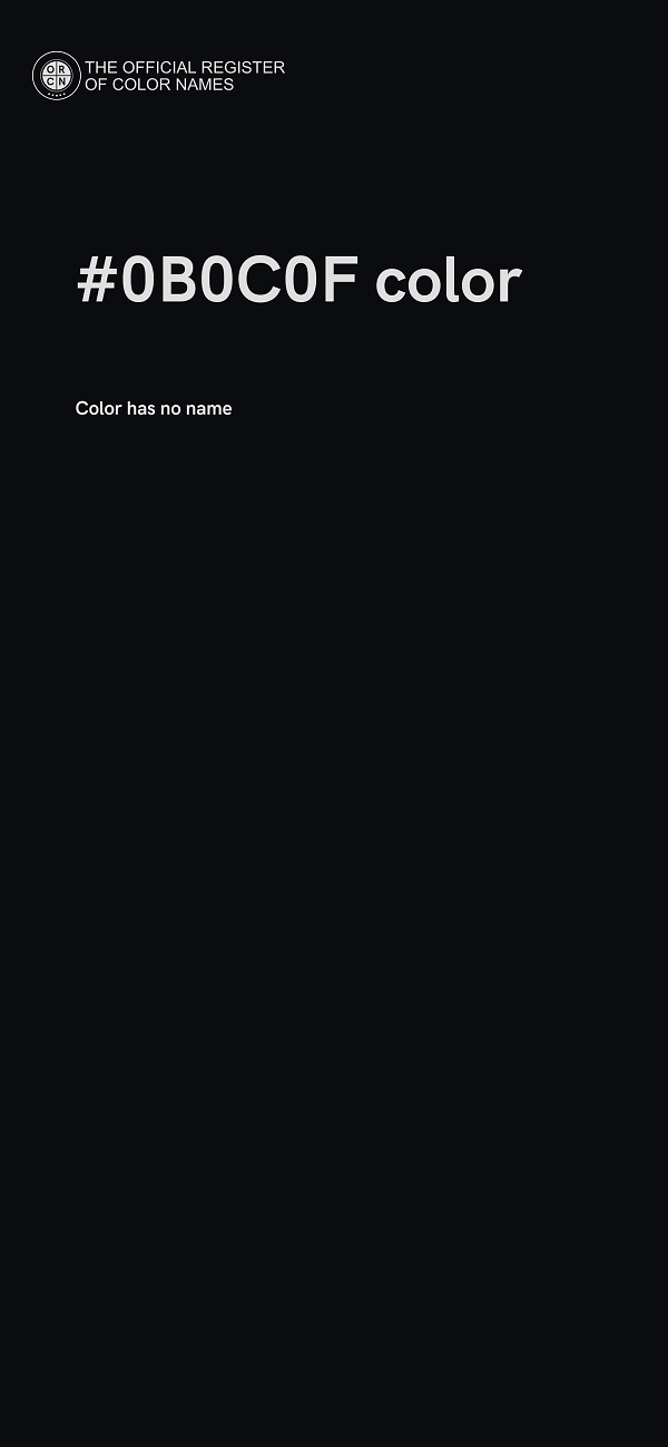 #0B0C0F color image