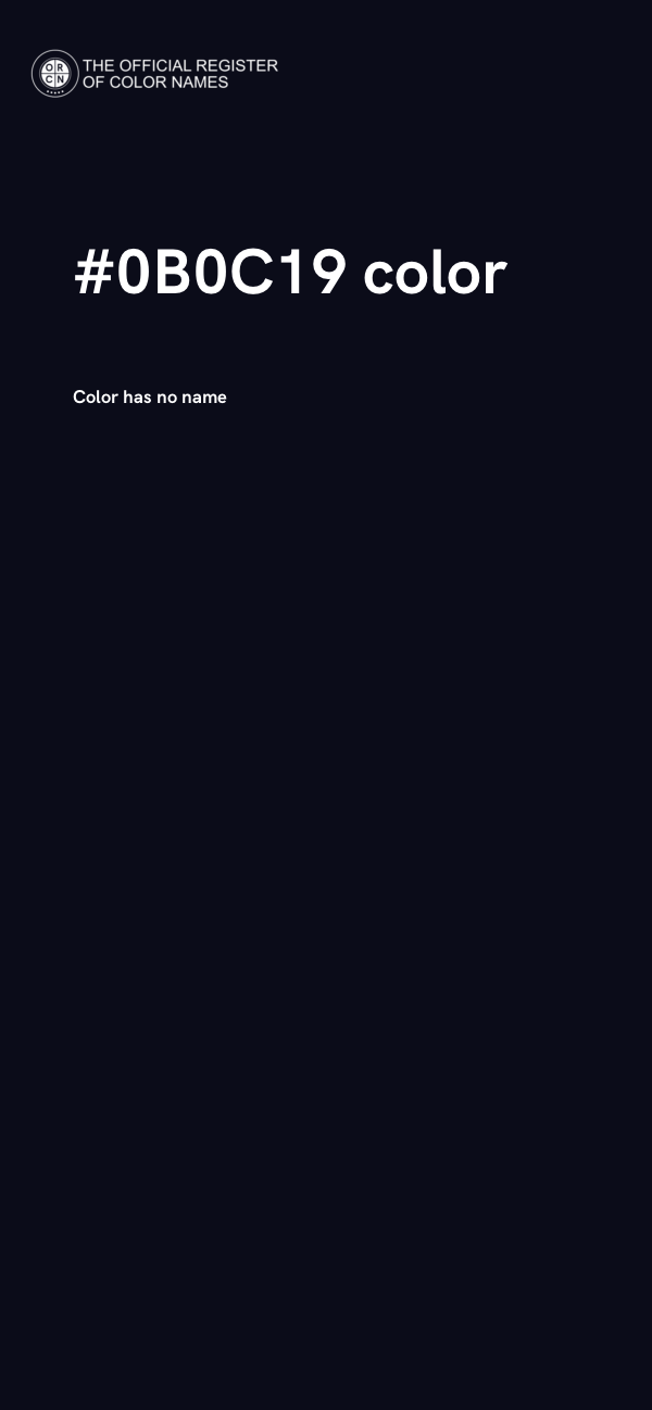 #0B0C19 color image