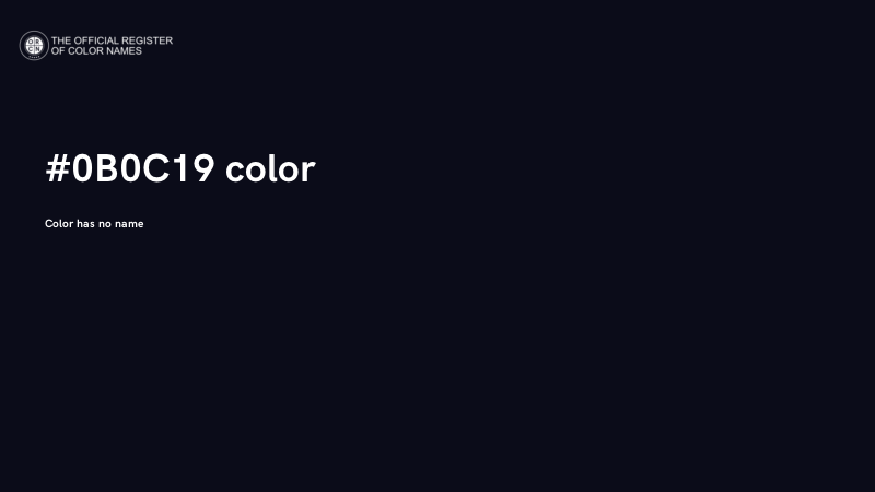 #0B0C19 color image