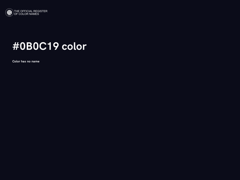 #0B0C19 color image