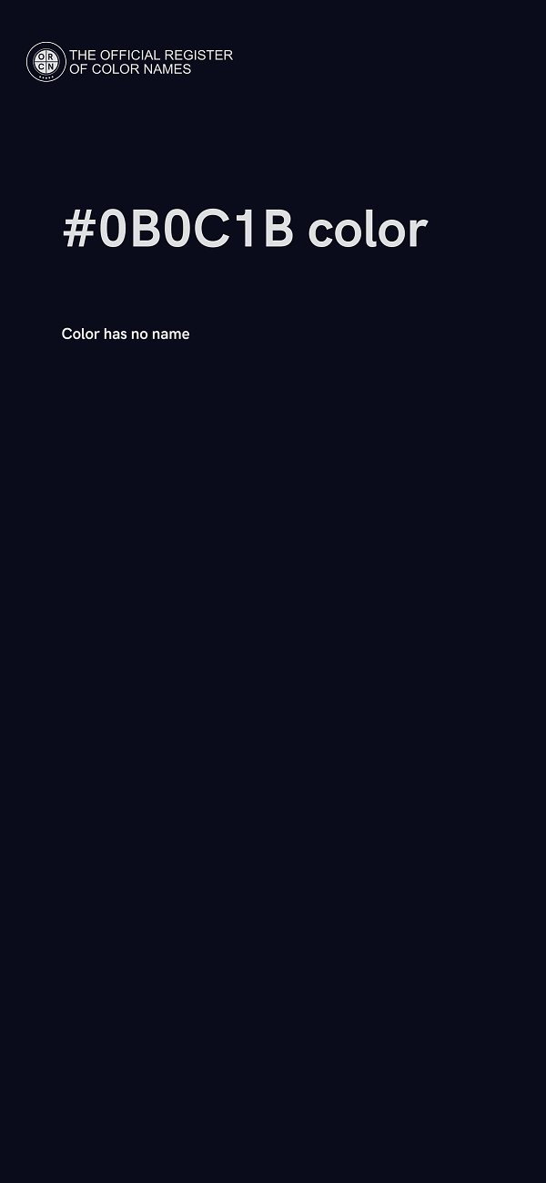 #0B0C1B color image