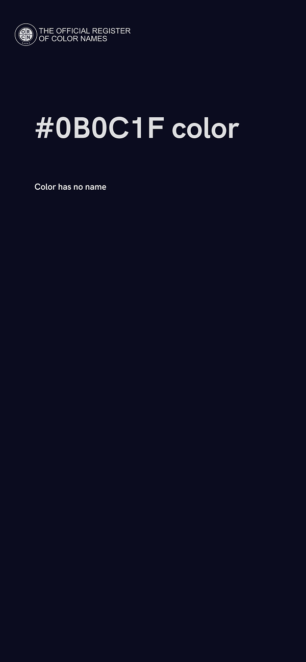 #0B0C1F color image